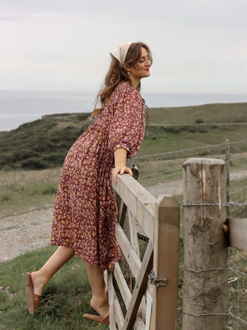 Kyra Midi Dress ~ Sumac