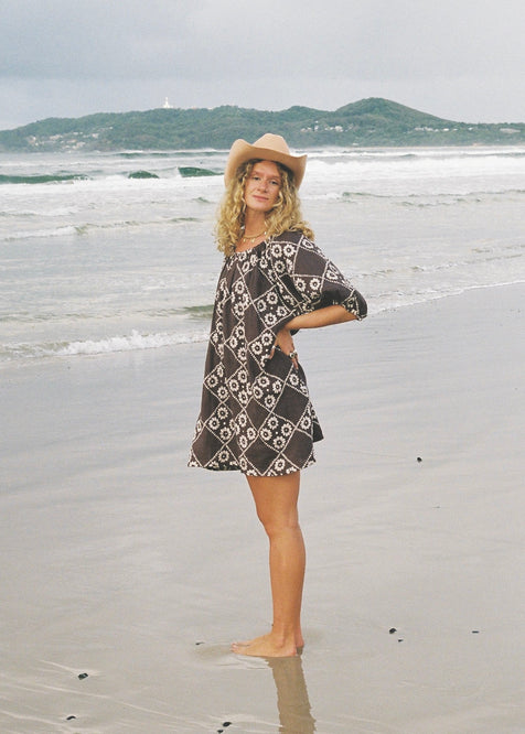 Dahlia Mini Dress ~ Maple